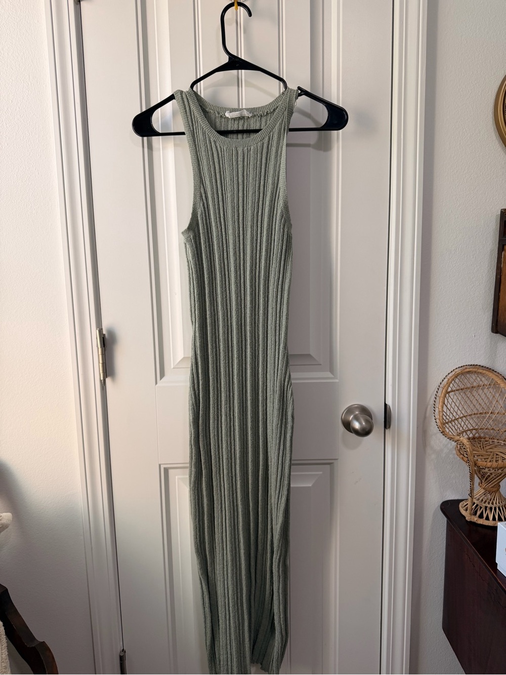 Ribbed Maxi Dress in Sage